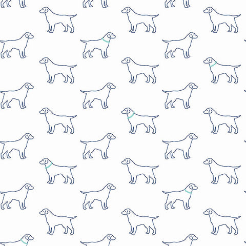 3122-10404 Yoop Off-White Dog Wallpaper