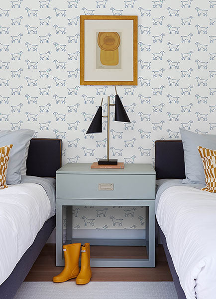 3122-10404 Yoop Off-White Dog Wallpaper