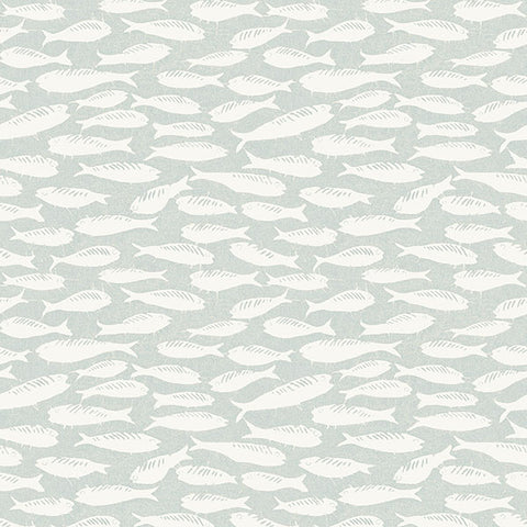 3122-10502 Nunkie Light Blue Sardine Wallpaper