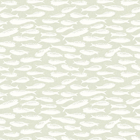 3122-10514 Nunkie Sage Sardine Wallpaper