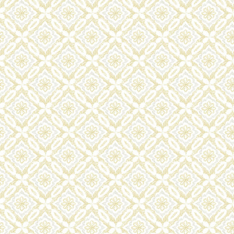3122-10703 Hugson Yellow Quilted Damask Wallpaper