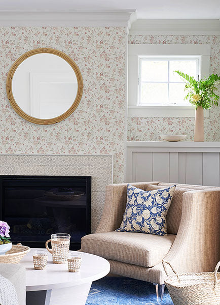 3122-10908 Glinda Rose Floral Trail Wallpaper