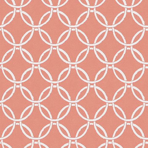 3122-11001 Quelala Coral Ring Ogee Wallpaper