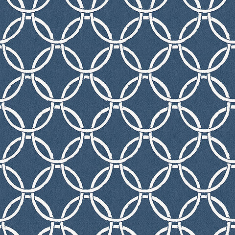 3122-11002 Quelala Navy Ring Ogee Wallpaper