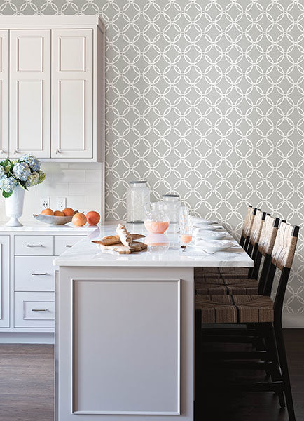 3122-11030 Quelala Grey Ring Ogee Wallpaper