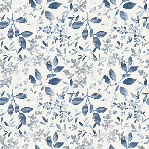 3122-11102 Tinker Navy Woodland Botanical Wallpaper
