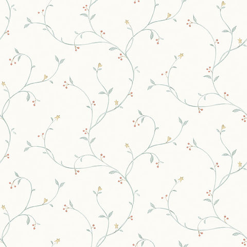 3123-09159 Kurt Seafoam Tin Star Trail Wallpaper
