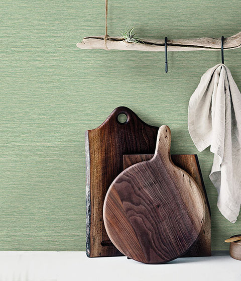 3123-10204 Gump Green Faux Grasscloth Wallpaper