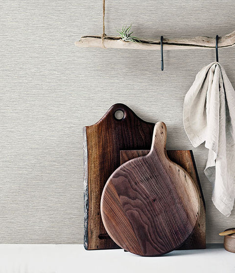 3123-10210 Gump Light Grey Faux Grasscloth Wallpaper