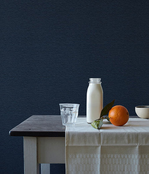 3123-10212 Gump Navy Faux Grasscloth Wallpaper