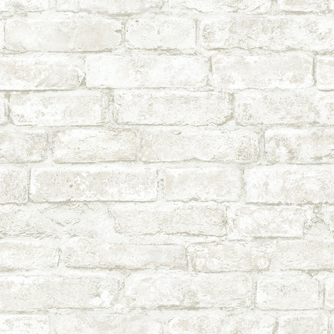3123-12481 Arlington White Brick Wallpaper