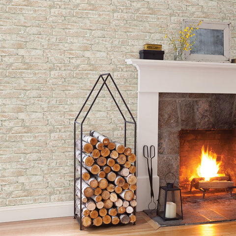 3123-12482 Arlington Rust Brick Wallpaper
