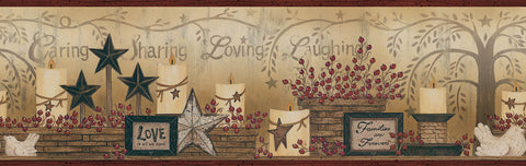 3123-2281 Caring Candles Red Country Border
