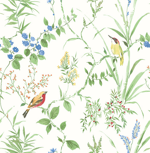 3123-24173 Imperial Garden Multicolor Botanical Wallpaper