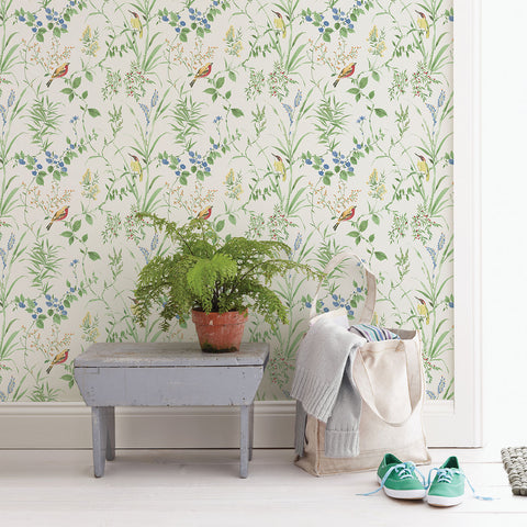 3123-24173 Imperial Garden Multicolor Botanical Wallpaper