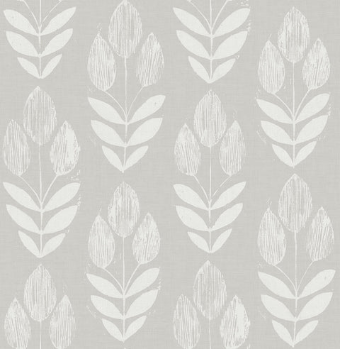 3123-24473 Garland Grey Block Tulip Wallpaper