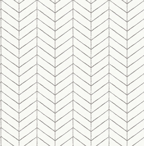 3123-25097 Bison Dark Grey Herringbone Wallpaper