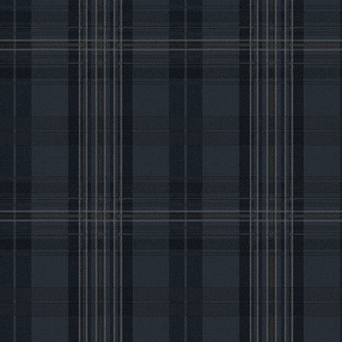 3123-330213 Austin Navy Plaid Wallpaper