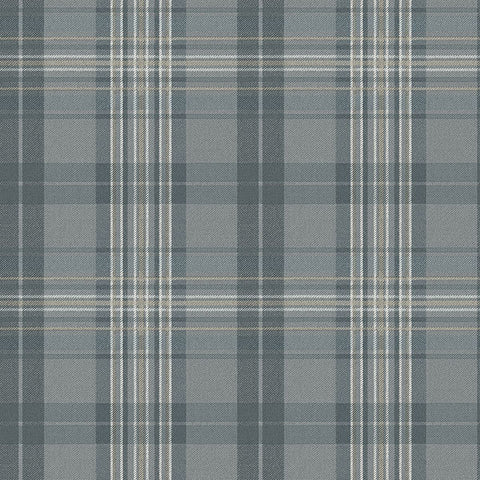 3123-330214 Austin Slate Plaid Wallpaper