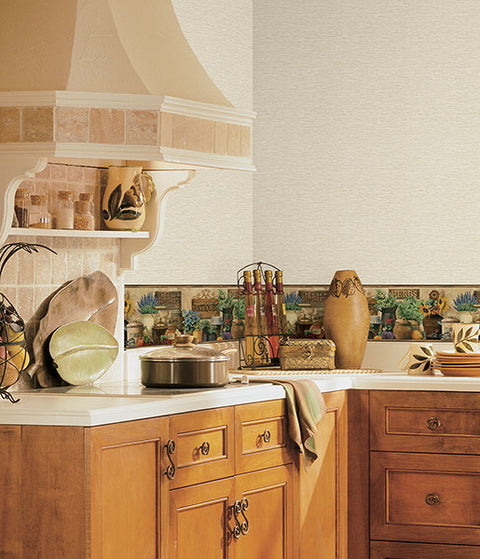 3123-44581 Brittany Black Antiques & Herbs Border