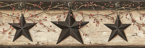 3123-44602 Ennis Charcoal Rustic Barn Star Border