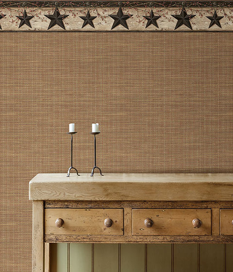 3123-44602 Ennis Charcoal Rustic Barn Star Border