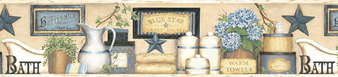 3123-63101 Martha Blue Country Bath Border