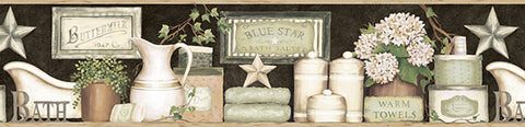 3123-63102 Martha Black Country Bath Border