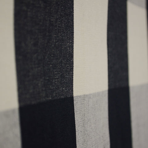 3163 9 Large 4 inch Black Cream Buffalo Check Fabric