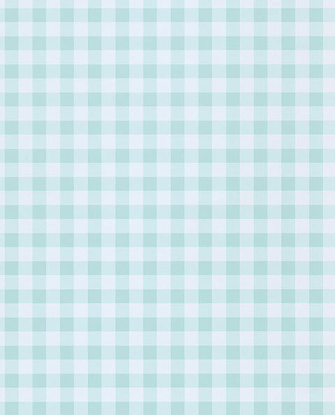 Kay Turquoise Vichy Check Wallpaper