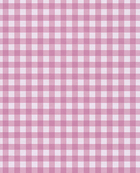 Kay Pink Vichy Check Wallpaper