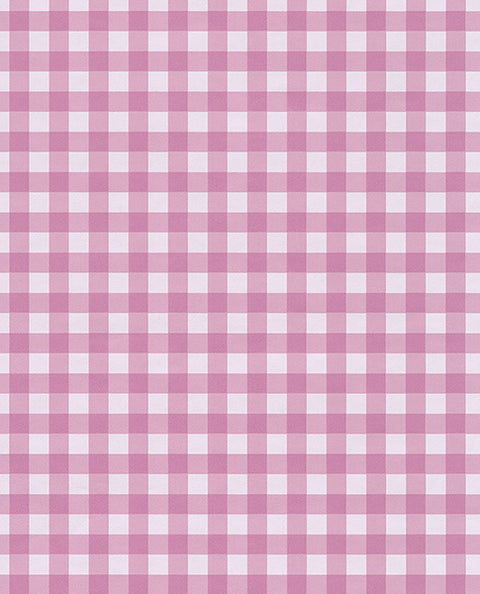 Kay Pink Vichy Check Wallpaper