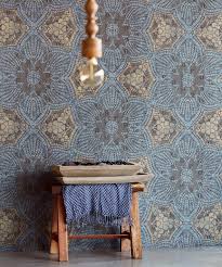 376093 Indigo Boho Flower Wallpaper Mural