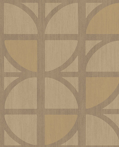 395811 Tulip Gold Geometric Trellis Wallpaper