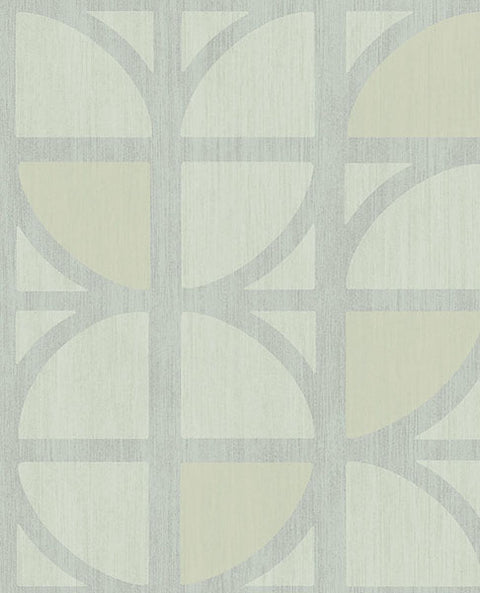 395812 Tulip Mint Geometric Trellis Wallpaper