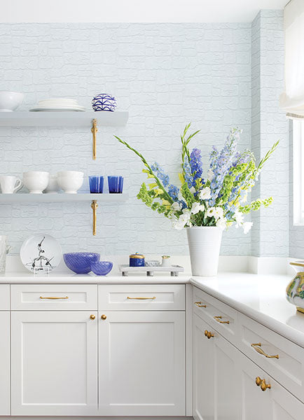 4000-2040-42 Gaffrey White Stone Paintable Wallpaper