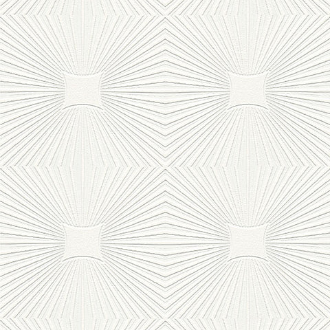 4000-6639-17 Silvie White Tin Burst Paintable Wallpaper