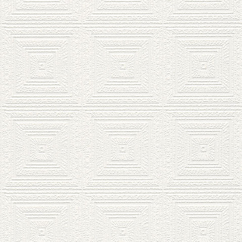 4000-6640-13 Wright White Tin Paintable Wallpaper