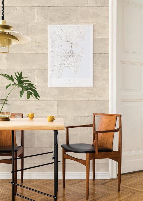 4015-426014 Lanier Neutral Stone Plank Wallpaper