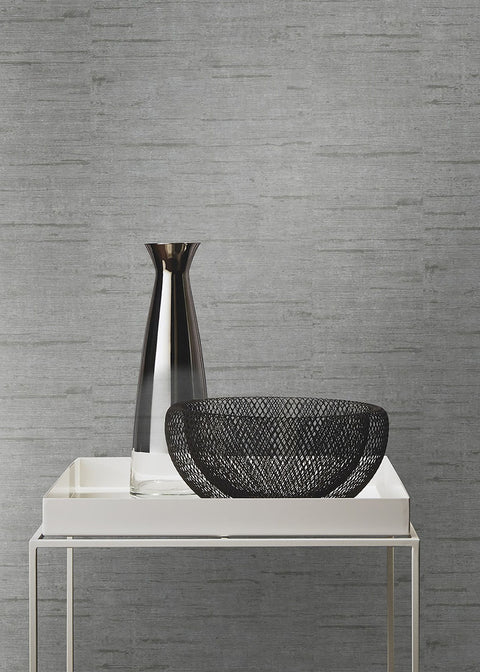 4015-426731 Maclure Silver Striated Texture Wallpaper