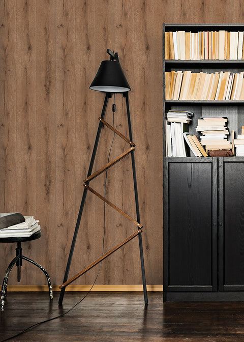 4015-514445 Appalacian Brown Wood Planks Wallpaper