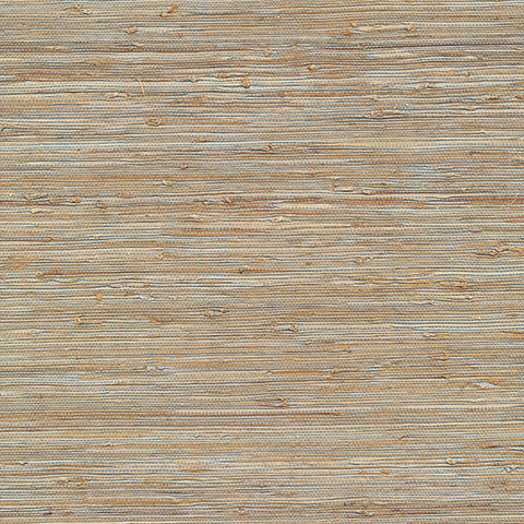 4018-0007 Jeong Soft Teal Beige Grassscloth Wallpaper