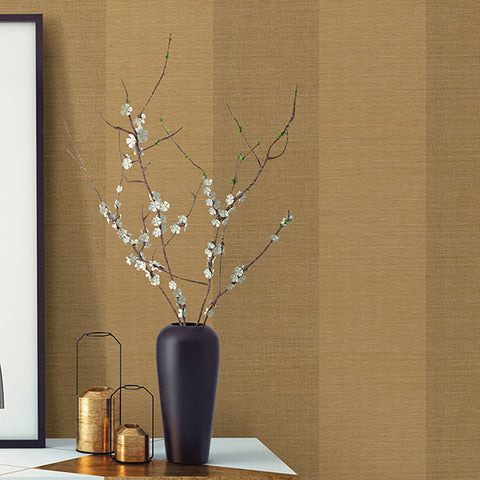 4018-0027 Yue Ying Light Brown Grasscloth Wallpaper