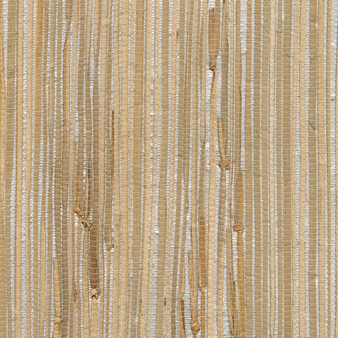 4018-0031 Tereza Silver Foil Grasscloth Wallpaper