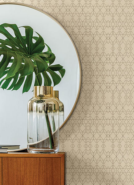 4019-86403 Paititi Gold Diamond Trellis Wallpaper