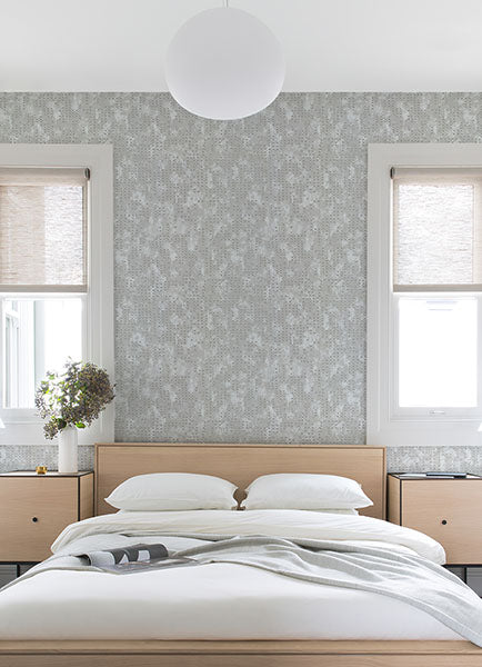 4019-86414 Felsic Silver Studded Cube Wallpaper