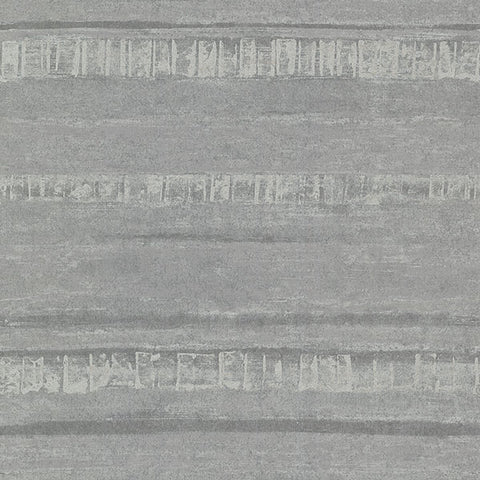 4019-86418 Rakasa Pewter Distressed Stripe Wallpaper