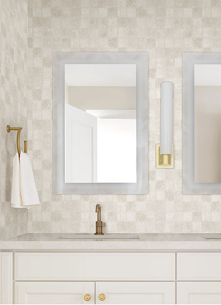4019-86420 Varak White Checkerboard Wallpaper
