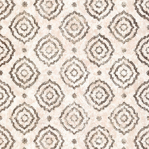 4019-86423 Uma Rose Gold Star Medallion Wallpaper