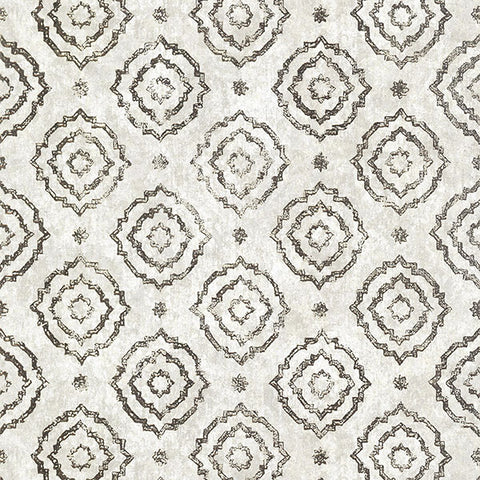 4019-86424 Uma Platinum Star Medallion Wallpaper